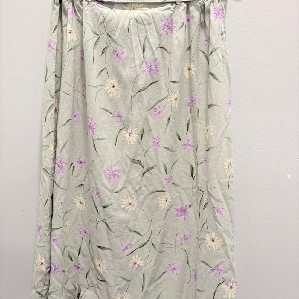 Vintage Sag Harbor Floral Belted Midi Skirt, Medium - Picture 6 of 8